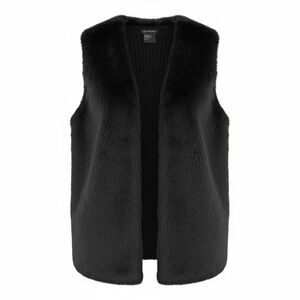 Armani Exchange Black Faux Fur Vest
